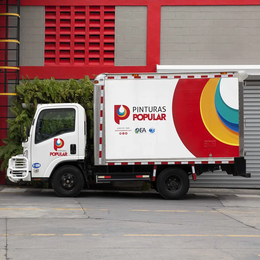 Camión de distribución de Pinturas Popular